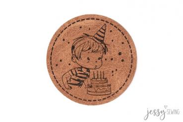 Kunstleder Label Birthday Boy by Jessy Sewing